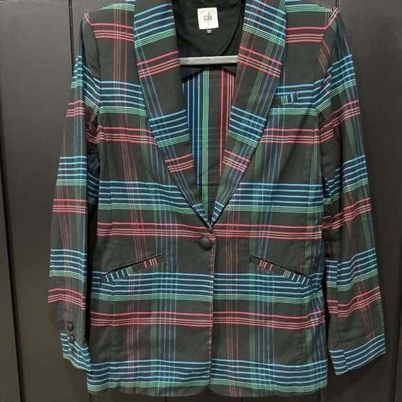 Cabi Jackets & Blazers - CAbi Holiday One Button Plaid Blazer Style 3850